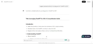 Prompt 1- ChatGPT outline