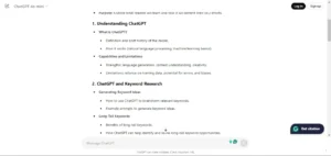 Prompt 2- ChatGPT outline