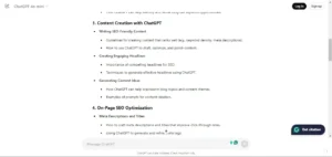 Prompt 3- ChatGPT outline