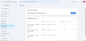 New Sitemap Submission